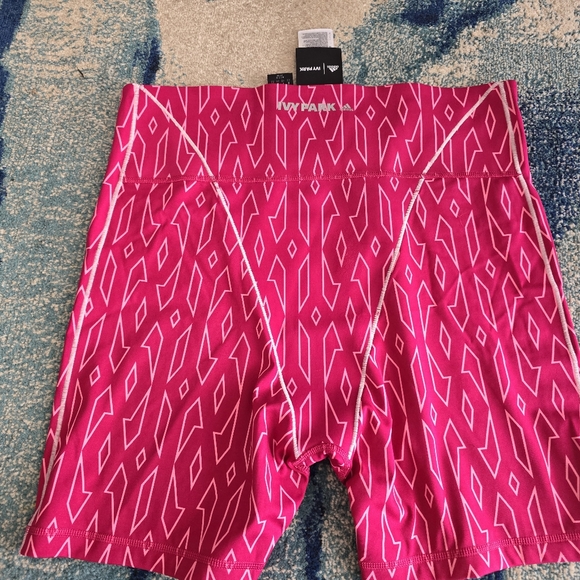 Adidas x Ivy Park Monogram Pink Cycling Shorts - Picture 4 of 5